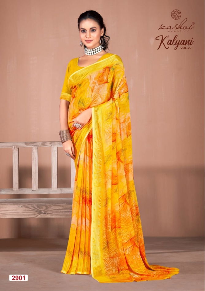 Kalyani Vol 29 By Kashvi Dull Moss Viscose Daily Wear Sarees Wholesale Shop In Surat